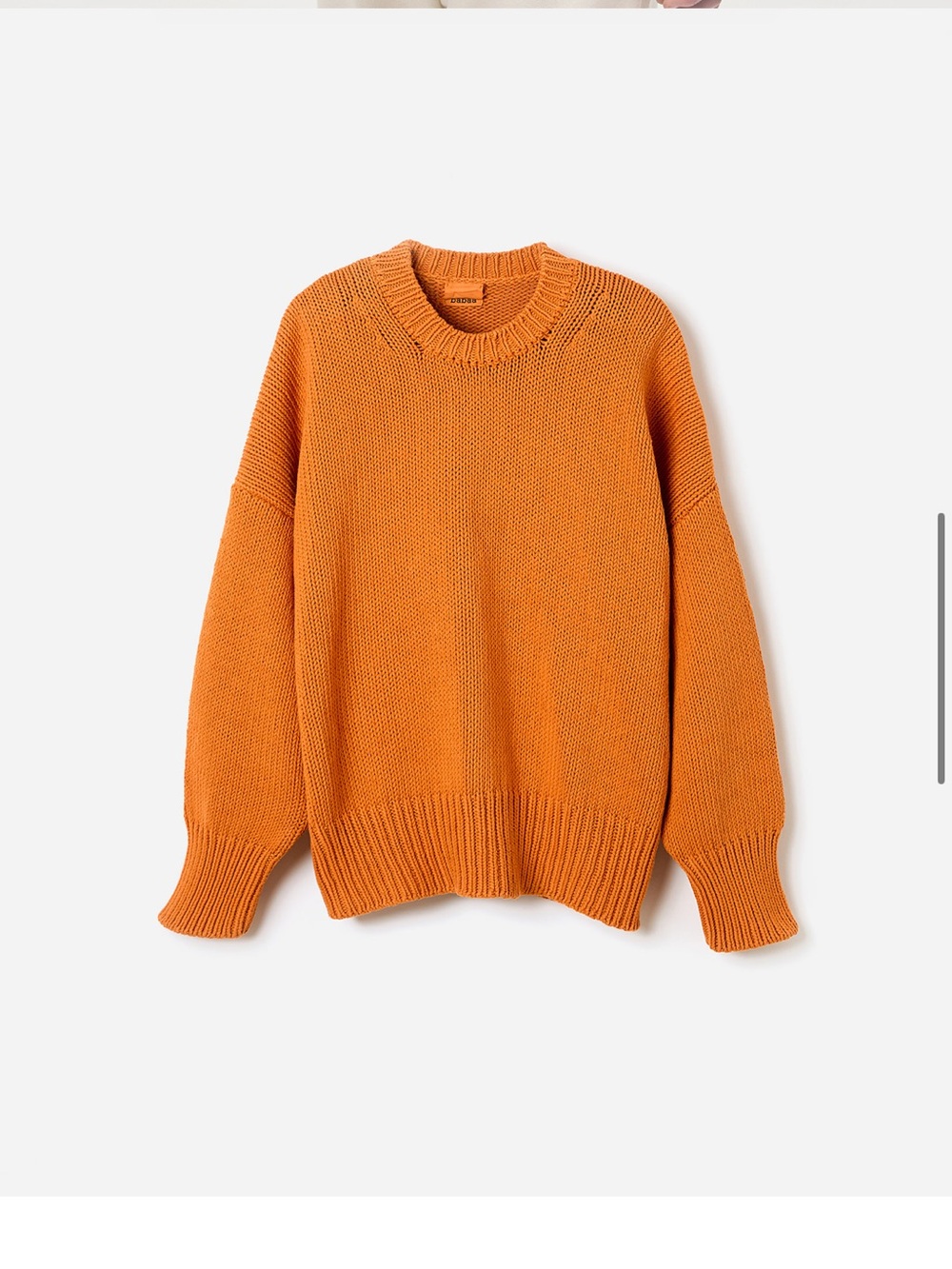 Babaa Oversized Crewneck Sweater in Warm Orange